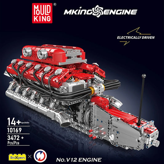 Mould King 10169 italiniescher V12-Motor