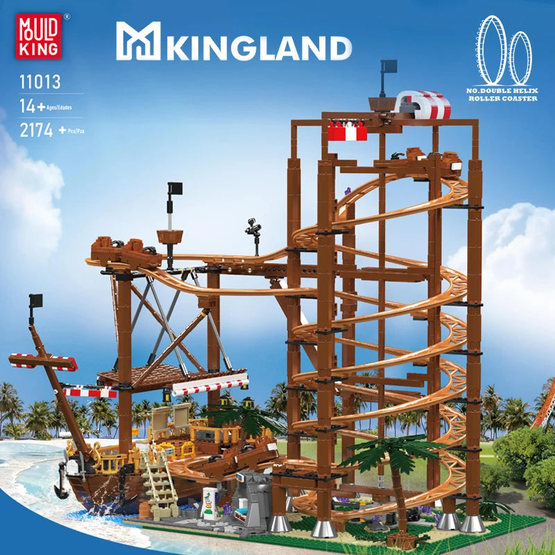 Mould King 11013 Doppelhelix-Achterbahn