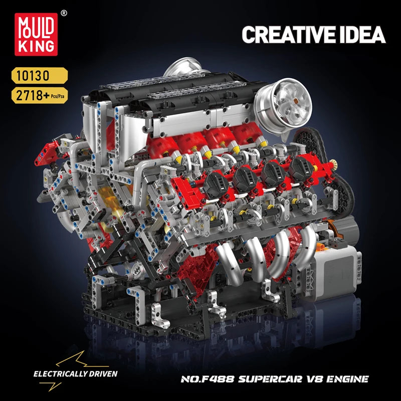 Mould King 10130 F488 V8-Motor