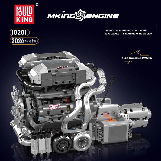 Mould King 10201 Hypercar W16 Motor