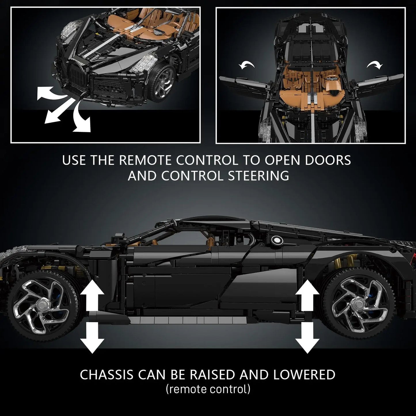 Mould King 13163 Voiture Noire