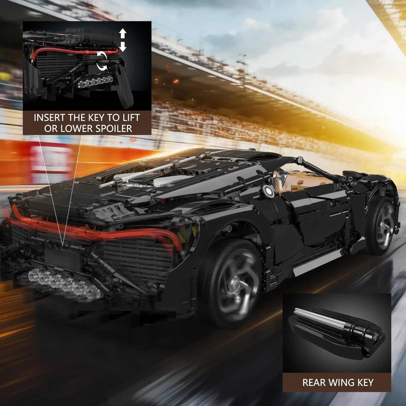 Mould King 13163 Voiture Noire