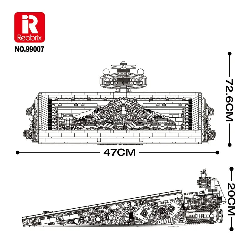 Reobrix 99007 Sternenzerstörer 3D-Kunstbild