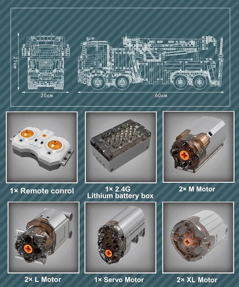 Mould King 17028 Abschlepp- & Rettungswagen